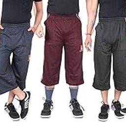Men's Cotton 3/4th Shorts Capri (Multicolor)-(36)-image-27