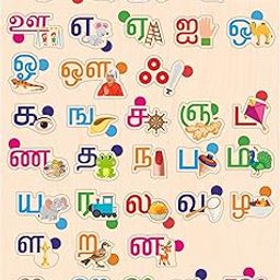 Webby Wooden Tamil Alphabets Montessori Educational Pre-School Puzzle Toy for Kids-image-6