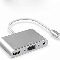atdaraz HDMI VGA AV Adapter 4 in 1 Plug and Play Digtal AV Adapter Compatible for iPhone X / 8 / 8Plus/7/7Plus/6/6s/6s Plus/5/5s iPad iPod to Projector HDTV Projector Monitor-image-52