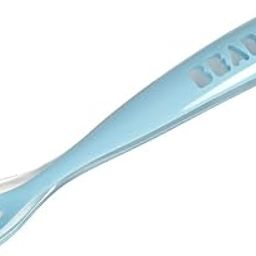 Beaba - Silicone Self Baby Feeding Spoon with Ultra Soft Tip - First Stage - 4 Months Plus (Windy Blue)-picture-21