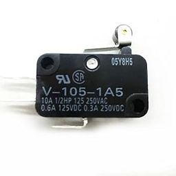 ARINO (3PCS) V-105-1A5 MICRO LIMIT SWITCH SELECTOR SWITCH 250VAC HEAVY DUTY (WHITE BODY) 6A 220VAC LIMIT SWITCH AC/DC LIMIT SWITCH METAL ROLLER V1051A5 LIMIT SWITCH-11