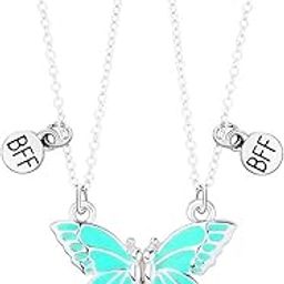 Best Friend Necklace Gifts Magnetic Matching Butterfly Friendship Necklace for 2 Girls Women BFF Sister Mother Daughter-image-99