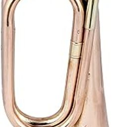 SM'SAI MUSICALS 300 GM Copper Bugle with Mouthpiece & Free Bag, Brass Bugle for Army Scout, Sea Cadet Band, Concerts & School Bands, Perfect for Beginners, Students-image-70