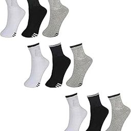 Unisex All Purpose Solid Color Formal Casual Sports Athletic Gym Workout Running Ankle Length Opaque Socks (Set of 9)-picture-24