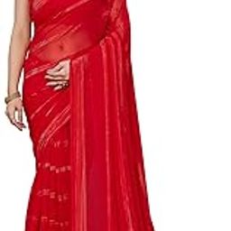 SAREES Women's Georgette Designer Satin Striped Zari Work Saree with Matching Blouse Piece | Stylish & Beautiful Fancy Saree for Festivals, Wedding, Parties, Casual Outings-picture-45