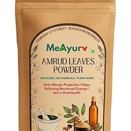 MeAyurv Organic Amrud Leaves Powder 1000g – Pure Guava Leaf | Herbal Supplement for Sugar Balance, Digestion & Metabolism | Natural, Vegan, Chemical Free-image-48