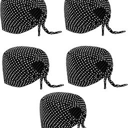 Zacharias Polka Dot Printed Anti Pollution Head Scarf/Bandana for Cycling/Biking Under Helmet (Pack of 5) (PPP-01_Black_Free Size)-image-43