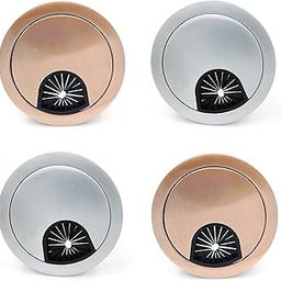 2 inch Metal Desk Cable Grommet Hole Covers for Wires,Cable Hole Cover Desk Wire Hole Insert Furniture Grommets,4 PCS Table Grommet-image-9