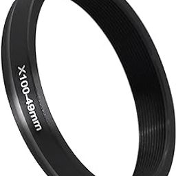 LingoFoto 49mm Lens Filter Adapter Ring for Fuji X100S/X100T/X100F/X100/X70 Camera for 49mm Filters,Lens Hood 49mm Metal Filter Adapter Ring (Black)-image-92