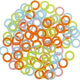 CALANDIS 100pcs Plastic DIY Crochet Ring Circle Hook Tool for Handbag Car Seat 1.2cm-24