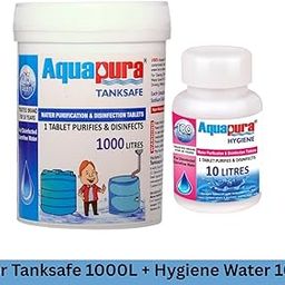 Aquapura Tanksafe 1000L (25 Tablets Pack) & Aquapura Hygiene 10L (100 Tablets Pack) Water Purification Tablets Combo at no Extra Cost. 3 Years Shelf Life & Warranty. for use in Homes & Workplace.-14