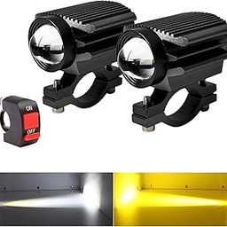 OTOROYS 2 inch 20W Dual Color 6500K 2000LM LED light pods Driving Lights White Yellow Fog Lamp Fog Lamp Motorbike, Car LED (12 V, 20 W) (Universal For Bike, Pack of 2)-picture-25