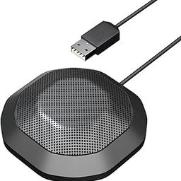 YIWENG Computer Microphone Portable USB Conference Microphone 360° Omnidirectional Condenser Computer PC Mic with Touch Mute Plug and Play Compatible with Windows MacOS for PC Laptop Video Conference-8
