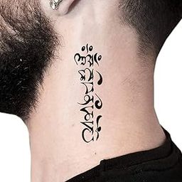 The Canvas Arts Waterproof Wrist, Arm, Hand Neck Temporary Mantra Tattoo for Men and Women, 60 x 105 mm-37