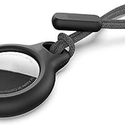 Rigid Plastic AirTag Strap Case - Secure Holder with Strap - Scratch-Resistant Case with Open Face & Raised Edges - Protective AirTag Accessory for Tracking Pets, Keys, etc – Charcoal-picture-11