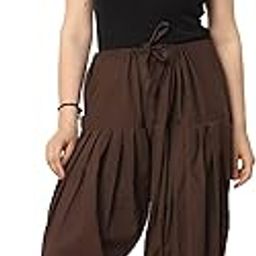 Woman's Plain Cotton Salwar Free Size || Plain Patiala || SEMI Patiala Pants || Solid Cotton-image-67