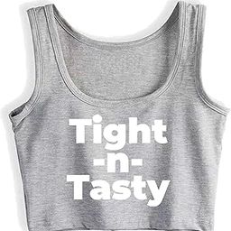 Tight and Tasty Crop Top Woman Cotton Sleeveless Girl Slut Tank Top Vest-43