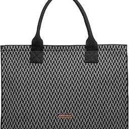 Grandeur Laptop Tote Bag for Women | Stylish, Spacious, & Multi-Functional w/ 15 inch Laptop Compartment & Bottle Holder Strap-image-60