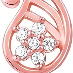 925 Silver Rose Gold Aamram Nose Pin (Clip on)| Nose pin for Women and Girls | With Certificate of Authenticity and 925 Stamp | 6 Month Warranty-image-55