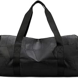 Weekender Premium Duffle Bag with Shoe Pocket for Travel for Men and Women (Black)-10