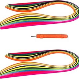 Pllanet Gold Quilling Strips with Needle / Tool - 5 mm - Set of 2 - 200 Strips, Paper-18