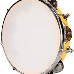 SM'SAI MUSICALS Khanjari Tambourine 10 Inch Hand Percussion Musical Instrument, Professional & Traditional Drum for Folk, Dance & Worship (Limited Period Offer)-image-3