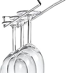 KEEPWELL Chrome plated Single line Glass Rack, Wine glass holder, Upside down glass hanging holder for Kitchen/Bar/Pub-image-39