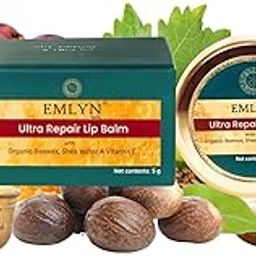EMLYN Beauty's Ultra Repair Ayurvedic Lip Balm | For Dark, Dry & Pigmented Lips | Enriched with Cocoa Butter, Organic Bees Wax & Vitamin E | Lip balm for Women & Men - 5gms-24