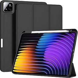 M Cart Cover for Xiaomi Mi Pad 7/7 Pro 11.2 inch Cover, Soft Flexible Flip Case Cover with Pen Holder for Xiaomi Pad 7/7 Pro 11.2 inch, Support Auto Sleep Wake - (Matt Black)-21