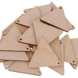 Woodwork Unfinished Blank Triangle Shape Wooden Hanging Tags (50 mm | Pack of 50)-picture-18