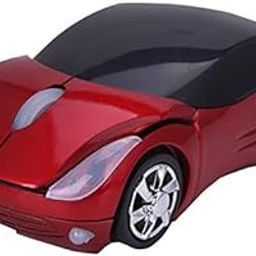 Microware Wireless Optical Mouse Ferrari Wireless Mouse with Cool Sports Car Shaped Design and USB Receiver (Red)-3