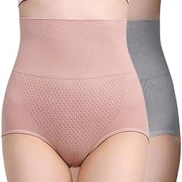 Seamless Cotton Blend High Waist Panty - Tummy Control, Postpartum Recovery, and Hip Lift Shapewear (Free Size, Multicolor)-image-78