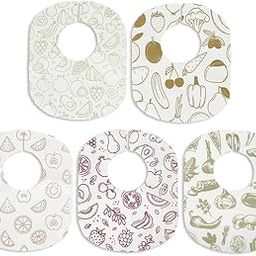 GLLEE Baby Bibs Disposable - Skin-Friendly Non-Woven Fabric, Leak-Proof Layer, Assorted Shapes & Colors, Easy Clean-Up for Travel & Home-16