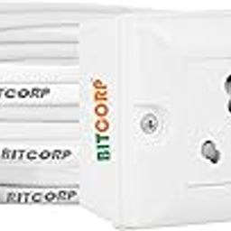 Bitcorp Electric Extension Board 2 Socket 1 Switch, 6A 16A 2500W Surge Protected Power Strip 2 Meter Cord for Office, Home, Fridge, Cooler, Gadgets, AC, EV Charging (White) 220V-image-51