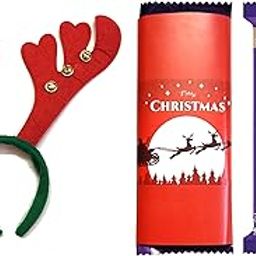 Christmas Kids Gift - Reindeer Head Band, Merry Christmas Big Dairy Milk Theme Chocolate Bar with Personal Message-image-98