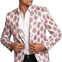 Men's Printed Satin Twill Blazer-image-23