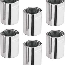 Ruhe® Pipe Fittings Connector | Full Brass 1.25 Inch Socket Connector for Pipe Fittings | (Chrome Finish) | Pack of 6-image-75