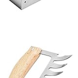 UJEAVETTE Meat Smoking Barbecue Smoker Box for BBQ Wood Chips with 2Pcs BBQ Claws-picture-20