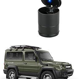 Car Accessories Black Color, Blue Led Light Ashtray (Ash Tray) Compatible For Force Gurkha-image-62