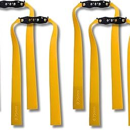Pack of 4 Strong & Flexible Gulel Replacement Flat Bands 20CM Length-25