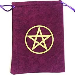 Tarot Supplies - Pentacle Tarot Velvet Pouch - Size 7.5x5.5 inches Wine-image-26