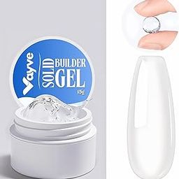 Clear Builder Gel for Nails, 14g, Non-Stick Hard Gel for 3D Nail Art, Carving Patterns, Extensions (CLEAR, 15GM)-image-13