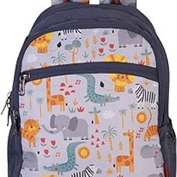 MINO ANIMO Printed School Bag 15L - 14 inches Kids Polyester Backpack ideal for Boys and Girls of Age Group 2-5 yrs | Small Students Daypacks-image-40