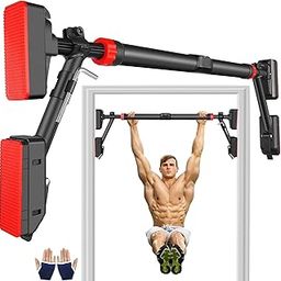 Yoawllty Pull Up Bar Doorway,Chin Up Bar Door Frame with Fixing Bracket,Adjustable Width 35.4"-47.2" Upper Body Workout Bar No Screw Wall Mounted Trainer Exercise Equipment for Home Fitness Sports-image-63