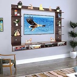 SOAMI; CARVING THE FUTURE OF WOODS Engineered Wood Wall Mount TV Unit/TV Stand/TV Cabinet/TV Entertainment Unit/Set Top Box Stand (Ideal for 52 Inch) (D.I.Y) (Wenge)-image-80