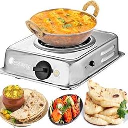 Hotberg 2000 Watts Electric Hot Plate Cooking Stove | Electric Cooking Heater | Induction Cooktop | G Coil Cooking Stove | Works With All Metal Utensils & Cookwares (Silver Chrome), Radiant, 2 Burner-20