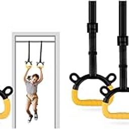Proberos® 1 Pair Kids Gymnastic Rings 400 Kg Loading Robust Home Fitness Equipment Indoor Outdoor Pull-up Bar Exercise Adjustable 200 cm for Under 1.4M 2PCS-image-13