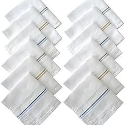 White colour bordered Cotton Kerchief, Traditional Square Handkerchief-image-63