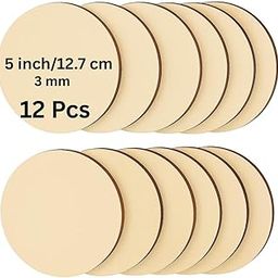 Shopistry Round MDF Circles, 5 Inch (12.7 cm) 3 mm, Pack of 12, for DIY Art, Craft, Mandala, Resin Art, Painting, Coasters-picture-24