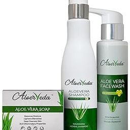 Face Wash, Shampoo and Soap Kit | Aloe Vera Combo-36